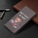 For Samsung Galaxy A53 5G Colored Drawing Pattern Invisible Magnetic PU Leather Phone Case(Bear)
