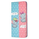 For Samsung Galaxy A53 5G Colored Drawing Pattern Invisible Magnetic PU Leather Phone Case(Elephant)