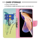 For Xiaomi Redmi Note 11 Pro / 11 Pro+ Colored Drawing Pattern Leather Phone Case(Feather)