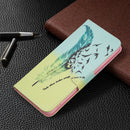 For Xiaomi Redmi Note 11 Pro / 11 Pro+ Colored Drawing Pattern Leather Phone Case(Feather)