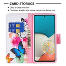 For Samsung Galaxy A53 5G Colored Drawing Pattern Leather Phone Case(Butterflies)