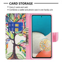 For Samsung Galaxy A53 5G Colored Drawing Pattern Leather Phone Case(Tree Life)
