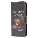 For Samsung Galaxy A53 5G Colored Drawing Pattern Leather Phone Case(Bear)
