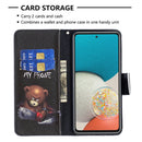 For Samsung Galaxy A53 5G Colored Drawing Pattern Leather Phone Case(Bear)