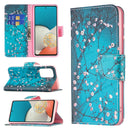 For Samsung Galaxy A53 5G Colored Drawing Pattern Leather Phone Case(Plum Blossom)