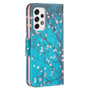 For Samsung Galaxy A53 5G Colored Drawing Pattern Leather Phone Case(Plum Blossom)