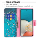 For Samsung Galaxy A53 5G Colored Drawing Pattern Leather Phone Case(Plum Blossom)