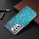 For Samsung Galaxy A53 5G Colored Drawing Pattern Leather Phone Case(Plum Blossom)