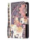 For Xiaomi Redmi Note 11 5G Colored Drawing Pattern Zipper Leather Phone Case(Flower Elephants)