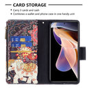 For Xiaomi Redmi Note 11 Pro / 11 Pro+ Colored Drawing Pattern Zipper Leather Phone Case(Flower Elephants)
