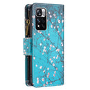 For Xiaomi Redmi Note 11 Pro / 11 Pro+ Colored Drawing Pattern Zipper Leather Phone Case(Plum Blossom)
