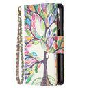For Xiaomi Redmi Note 11 Pro / 11 Pro+ Colored Drawing Pattern Zipper Leather Phone Case(Tree)
