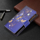 For Xiaomi Redmi Note 11 Pro / 11 Pro+ Colored Drawing Pattern Zipper Leather Phone Case(Purple Butterfly)