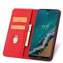For Nokia G50 5G Magnetic Dual-fold Leather Phone Case(Red)