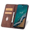 For Nokia G50 5G Magnetic Dual-fold Leather Phone Case(Coffee)