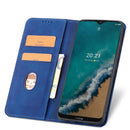 For Nokia G50 5G Magnetic Dual-fold Leather Phone Case(Blue)