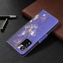 For Xiaomi Redmi Note 11 Pro / 11 Pro+ Colored Drawing Leather Phone Case(Purple Butterfly)