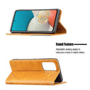 For Samsung Galaxy A53 5G Prismatic Invisible Magnetic Leather Phone Case(Yellow)