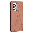 For Samsung Galaxy A53 5G Prismatic Invisible Magnetic Leather Phone Case(Brown)