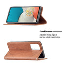 For Samsung Galaxy A53 5G Prismatic Invisible Magnetic Leather Phone Case(Brown)
