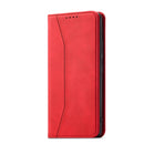 For Motorola Moto G60S Magnetic Dual-fold Leather Phone Case(Red)