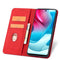For Motorola Moto G60S Magnetic Dual-fold Leather Phone Case(Red)