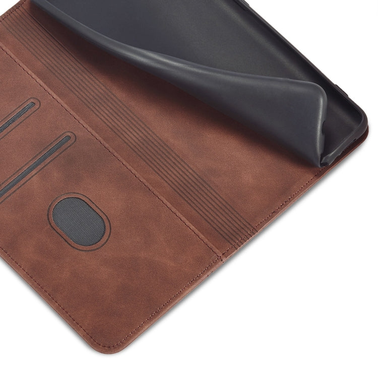 For Motorola Moto G60S Magnetic Dual-fold Leather Phone Case(Coffee)