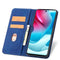 For Motorola Moto G60S Magnetic Dual-fold Leather Phone Case(Blue)