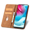 For Motorola Moto G60S Magnetic Dual-fold Leather Phone Case(Brown)