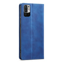 For Xiaomi Redmi Note 10 5G Magnetic Dual-fold Leather Phone Case(Blue)