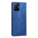 For Xiaomi Mi 11T / Mi 11T Pro Magnetic Dual-fold Leather Phone Case(Blue)