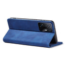 For Xiaomi Mi 11T / Mi 11T Pro Magnetic Dual-fold Leather Phone Case(Blue)