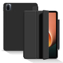 For Xiaomi Pad 5 / Pad 5 Pro Skin Feel Matte Honeycomb Leather Tablet Case with Tri-fold Bracket(Black)