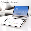For Xiaomi Pad 5 / Pad 5 Pro Skin Feel Matte Honeycomb Leather Tablet Case with Tri-fold Bracket(Navy Blue)