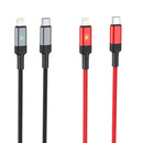 Borofone BU30 1.2m PD 20W Type-C to 8 Pin Smart Power-off Charging Data Cable(Black)