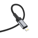 Borofone BU30 1.2m PD 20W Type-C to 8 Pin Smart Power-off Charging Data Cable(Black)