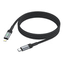 Borofone BU30 1.2m PD 20W Type-C to 8 Pin Smart Power-off Charging Data Cable(Black)