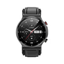 S2 1.3 inch Leather Strap Smart Watch, Support Body Temperature Monitor/Blood Oxygen Monitor(Black)