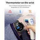 S2 1.3 inch Leather Strap Smart Watch, Support Body Temperature Monitor/Blood Oxygen Monitor(Brown)