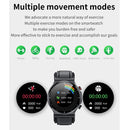 S2 1.3 inch Leather Strap Smart Watch, Support Body Temperature Monitor/Blood Oxygen Monitor(Black)