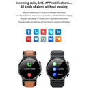 S2 1.3 inch Leather Strap Smart Watch, Support Body Temperature Monitor/Blood Oxygen Monitor(Brown)