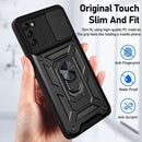 For Samsung Galaxy A03s EU Version Sliding Camera Design TPU + PC Phone Case(Black)
