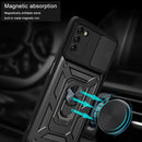 For Samsung Galaxy A03s EU Version Sliding Camera Design TPU + PC Phone Case(Black)