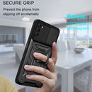 For Samsung Galaxy A03s EU Version Sliding Camera Design TPU + PC Phone Case(Black)