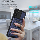 For Samsung Galaxy A03s EU Version Sliding Camera Design TPU + PC Phone Case(Blue)