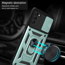 For Samsung Galaxy A03s EU Version Sliding Camera Design TPU + PC Phone Case(Dark Green)