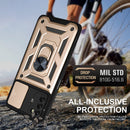 For Samsung Galaxy A03s EU Version Sliding Camera Design TPU + PC Phone Case(Gold)