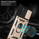 For Samsung Galaxy A03s EU Version Sliding Camera Design TPU + PC Phone Case(Gold)