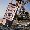 For Samsung Galaxy A03s EU Version Sliding Camera Design TPU + PC Phone Case(Rose Gold)