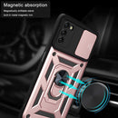 For Samsung Galaxy A03s EU Version Sliding Camera Design TPU + PC Phone Case(Rose Gold)